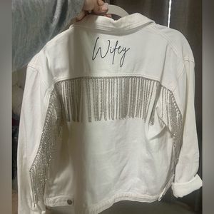 The Brodie Bride White Jean jacket